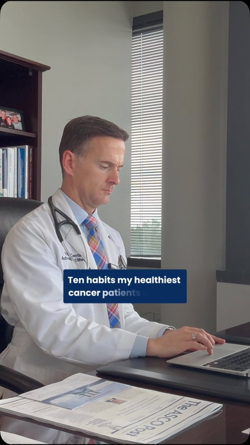 10 habits my healthiest cancer patients all have in common 👇

1. They prioritize 7–9 hours of quality sleep every night.

2. They eat mostly whole, minimally processed foods instead of relying on convenience foods.

3. They move their body consistently,even if it’s just walking.

4. They eat enough high-quality protein to preserve muscle mass.

5. They keep their vitamin D in an optimal range and monitor it regularly.

6. They actively work on managing stress, whether through prayer, meditation, journaling, or time outdoors.
7. They stay up to date with recommended screenings and ask questions about their health.

8. They build a strong support system instead of trying to go through treatment alone.

9. They focus on consistency instead of perfection. One unhealthy meal doesn’t become an unhealthy week.

10. They take ownership of their health by continuing to learn, ask questions, and advocate for themselves.

None of these habits guarantee you’ll never develop cancer. But together, they create an internal environment that supports overall health, recovery, and resilience.