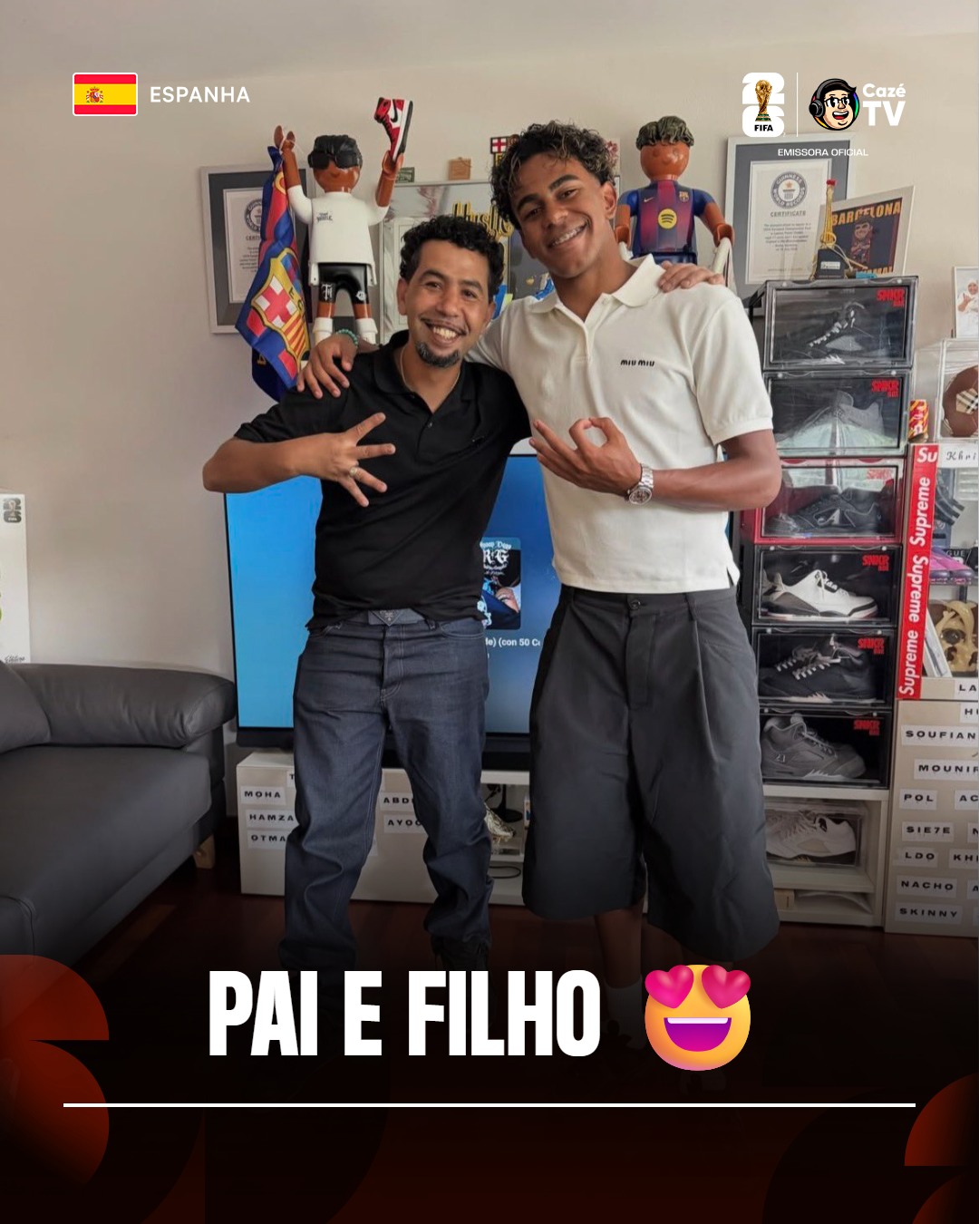 FOFURA PASSANDO NA SUA TL 😍❤️ 

Simplesmente Lamine Yamal e seu pai ❤️🥰 

#CoberturaCazéTV #LamineYamal #Espanha #cztv25