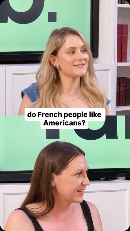 What is the perception French people have of Americans? You can find the full conversation on my Youtube channel! #france #french #livingabroad #expat #learnfrench