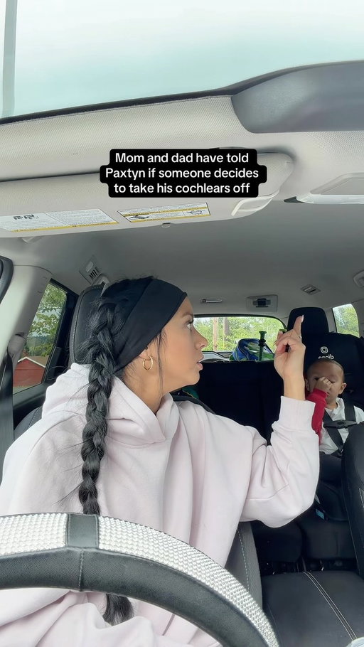 Yes we tell our Deaf son this, would you let someone take your child’s wheelchair? #parenting #signlanguage #mom #deaf #cochlearimplant