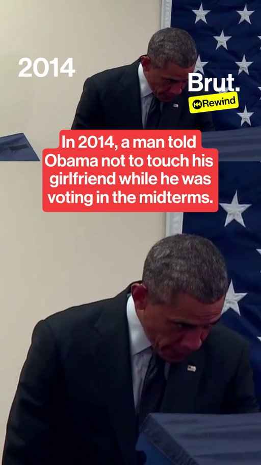 When Obama was casting his ballot for the 2014 midterm elections, a man jokingly told the president not to touch his girlfriend, who was voting next to him. Obama handled the situation with grace, playfully giving the woman a kiss goodbye and telling her boyfriend, "now you're really jealous." #Obama #BarackObama #Vote #Rewind