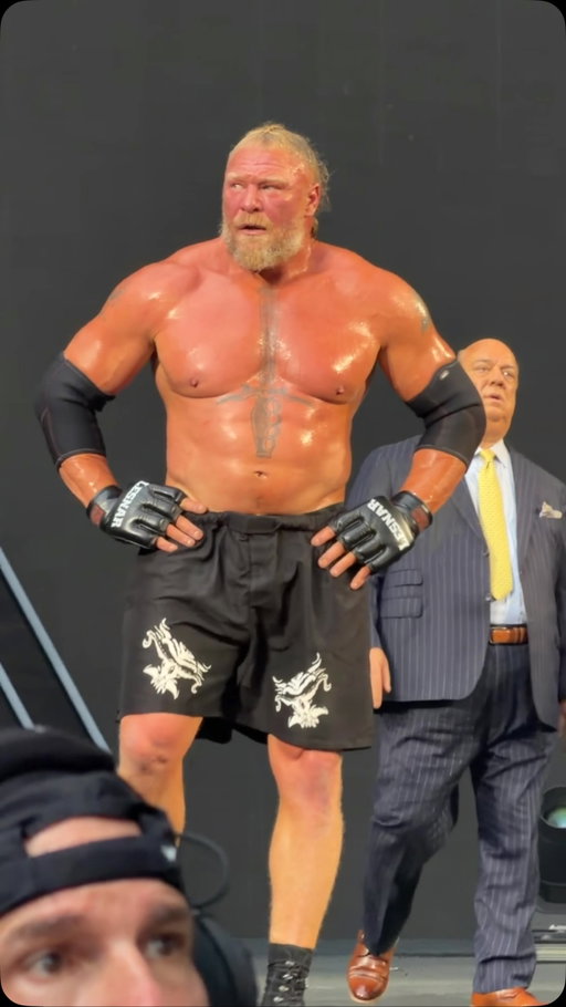 Brock Lesnar returns to embrace Oba Femi #WWE