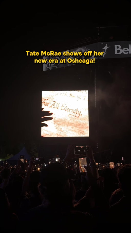 @tatemcrae is finally here and  teasing us with a new era ❤️‍🔥😍 

#tatemcrae #tatemcraeedits #osheaga #livemusic