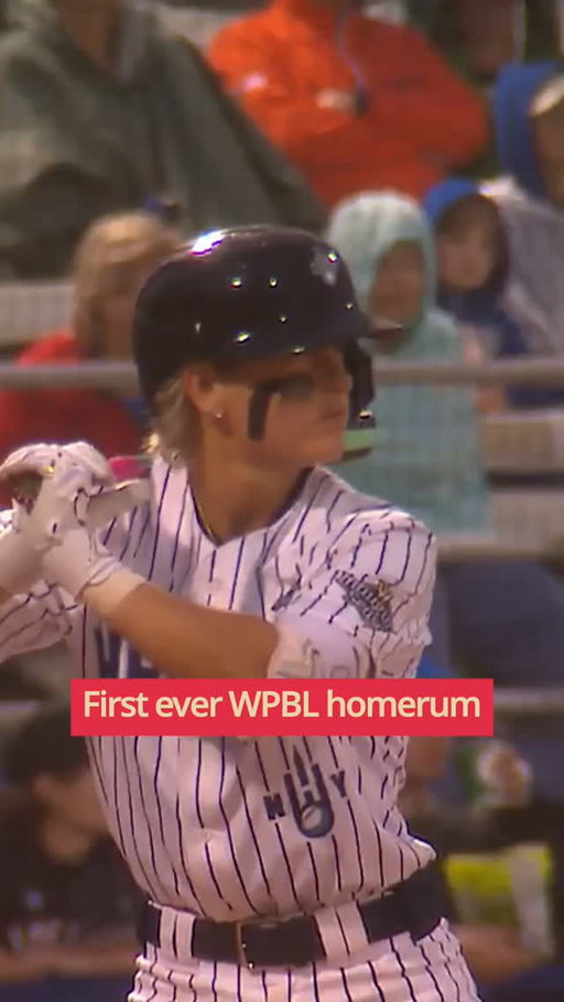 First. Ever. Homer. 
Denae Benites cranks one to center to claim the first-ever homerun in WPBL history.