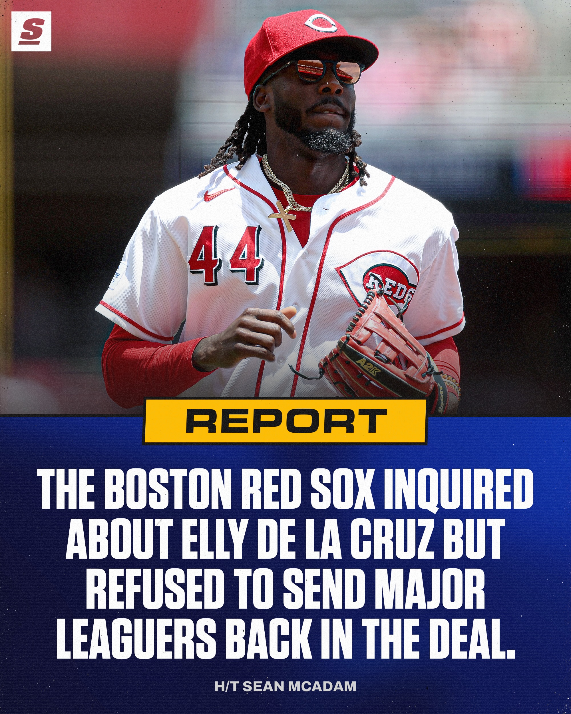 The Reds reportedly wanted young talent already in the Majors, while the Red Sox were only willing to give up players in the minors. 😳
[h/t Sean McAdam]