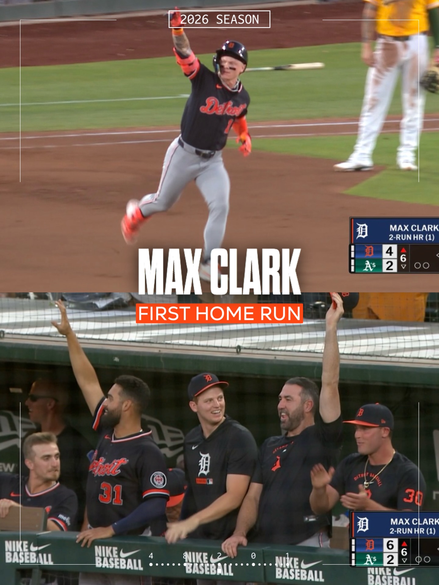MAX CLARK’S FIRST @mlb HOME RUN ‼️
