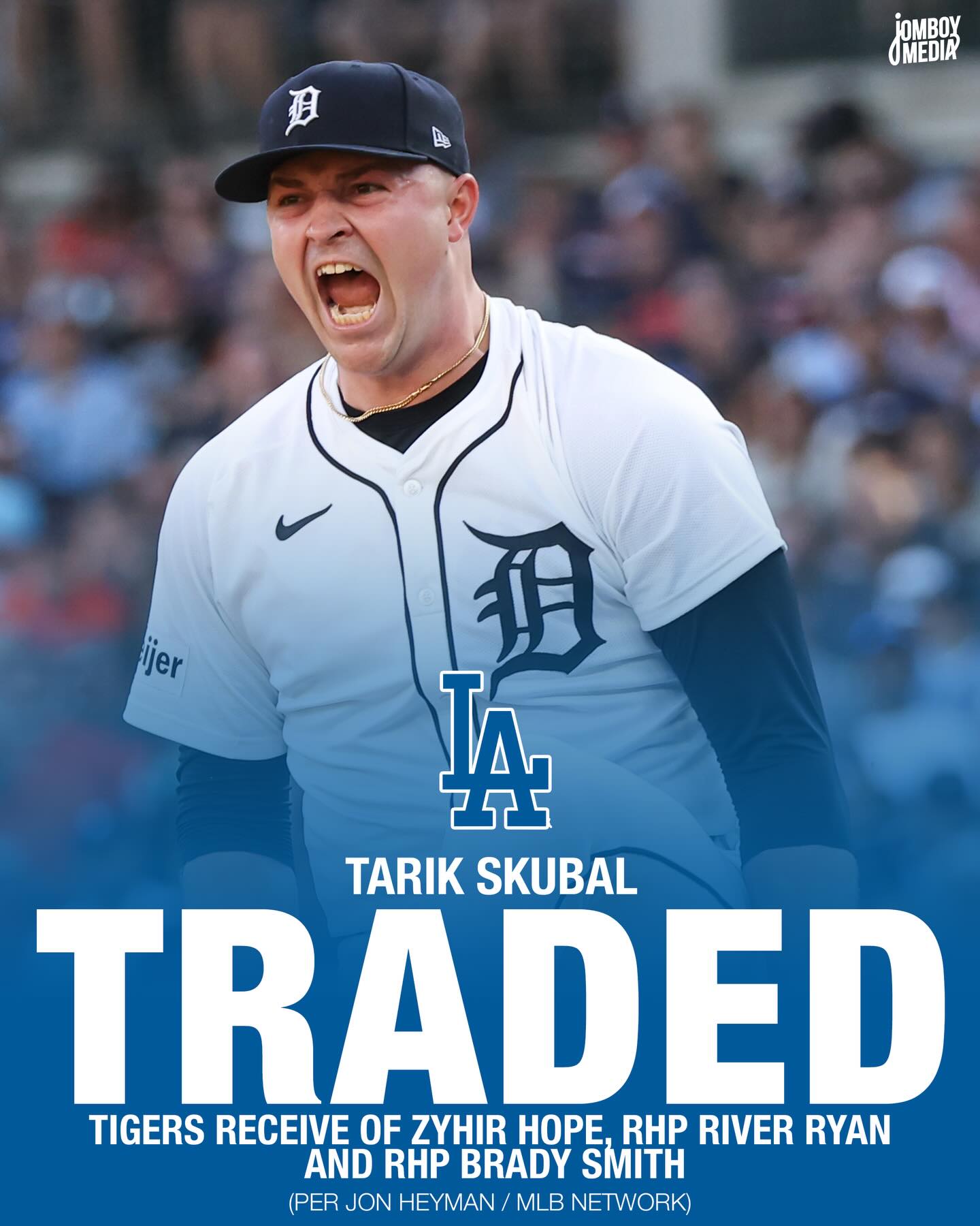 Dodgers are acquiring Tarik Skubal
