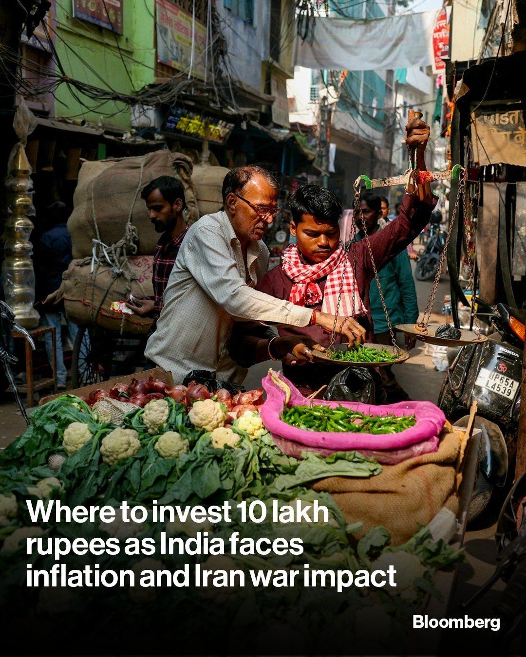 India's market is in a fragile calm due to inflation and the Iran war. Tap the link in our bio to find out where to invest 10 lakh rupees right now.

📷️: Niharika Kulkarni/AFP