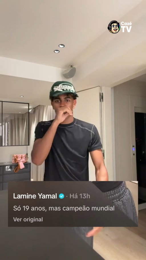 O YAMAL TÁ SOLTINHO, FILHO! 😅

O mlk foi campeão do mundo com 19 anos! Até onde ele pode chegar??? 👀⭐

🎥: Lamine Yamal/ Tik Tok

#cztv26 #CoberturaCazéTV #LamineYamal