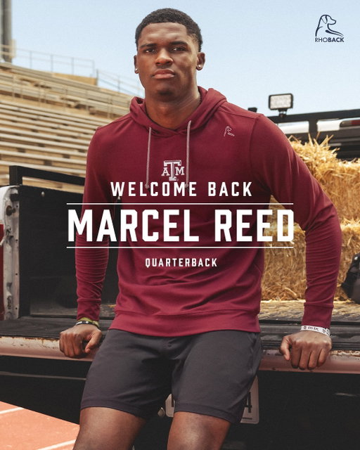 We’re excited to announce Texas A&M QB Marcel Reed is back as a Rhoback U athlete for the 2026 season.
 
After leading the Aggies to an 11-0 start and their first College Football Playoff appearance of the modern era, Marcel returns following a breakout season in which he started all 13 games and threw for a career-best 3,169 yards and 25 touchdowns.
 
We’re proud to be a small part of Marcel’s journey and can’t wait to see what he accomplishes this fall. 
 
Gig ‘Em, @marcel.reed! 🏈