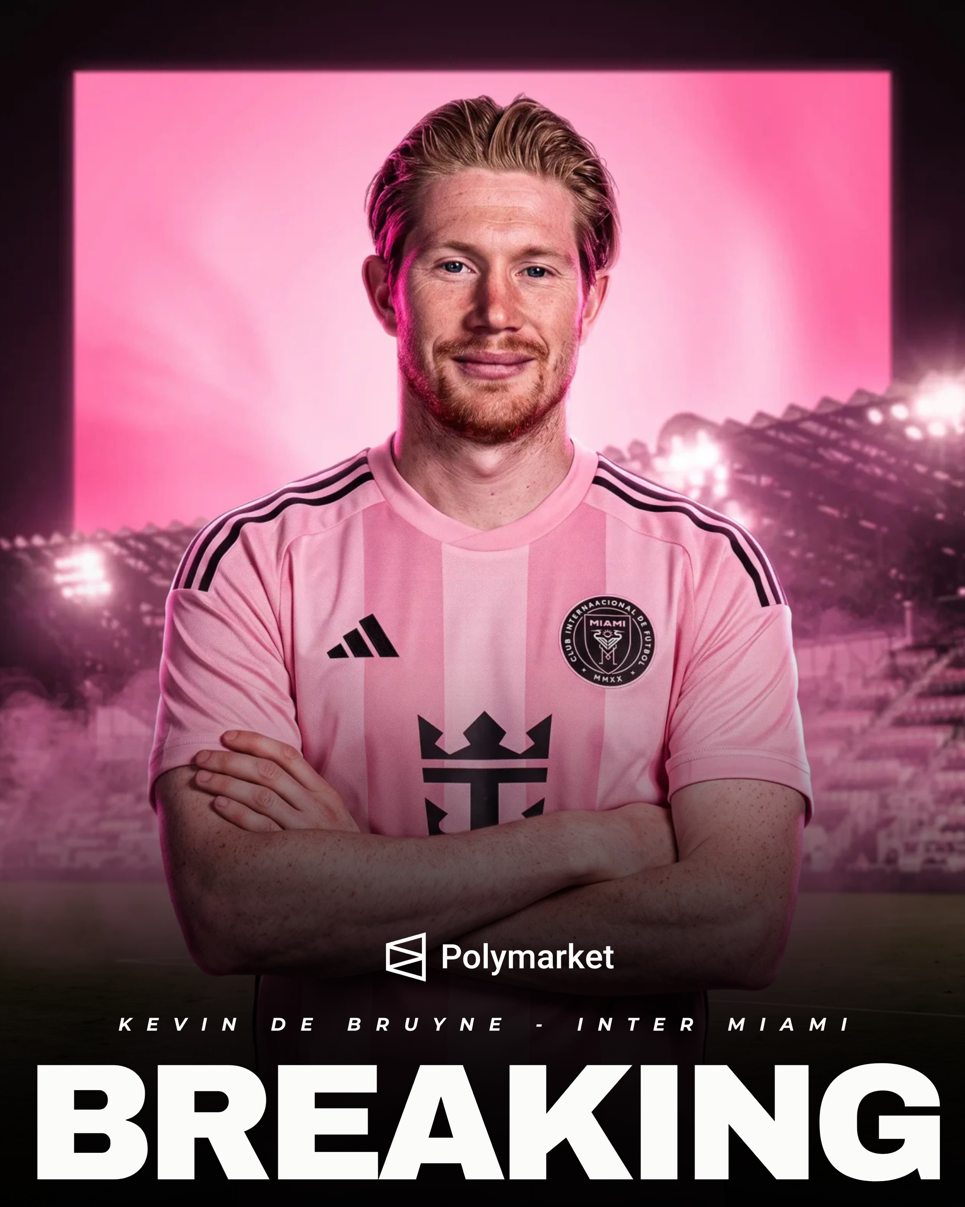 🚨 𝗠𝗔𝗝𝗢𝗥 𝗕𝗥𝗘𝗔𝗞𝗜𝗡𝗚: Inter Miami have renewed their interest in Kevin De Bruyne and the Belgian midfielder now views a move to the MLS more favourably! 

Inter Miami wants to pair him with Lionel Messi, Luis Suárez, Casemiro and Rodrigo de Paul.

— @mundodeportivo 📰