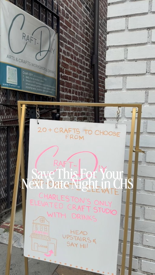 This might be one of Charleston’s most underrated date ideas. Create something together, sip on bottomless mimosas while you craft, and leave with a keepsake you’ll actually use. 

Here’s to date nights that are just as much about making memories as they are making something together🎨🥂💌
