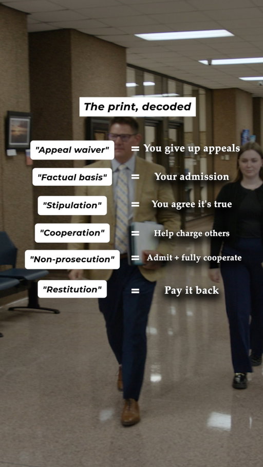 Federal plea agreements are filled with legal terms that can permanently affect your case. An appeal waiver may limit your ability to challenge your conviction, while a stipulation or factual basis can become part of the official record.

Never sign a federal plea agreement without fully understanding what each provision means.

#FederalDefense #FederalLaw #PleaDeal #DOJ #FederalCourt #CriminalDefenseAttorney #KeithAndLorfing
