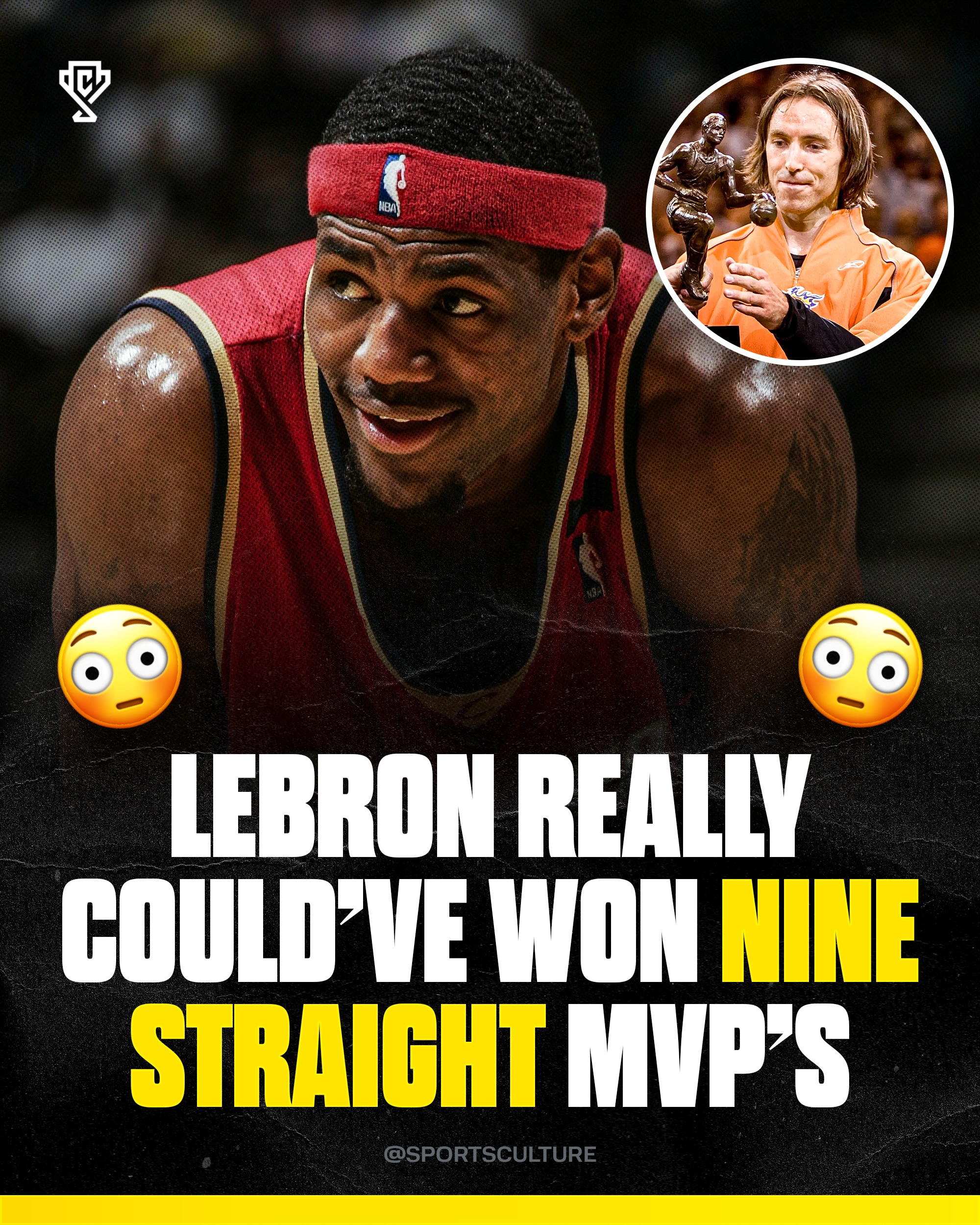 The NBA stopped Bron from having the greatest individual run EVER 😳

From 2005 through 2013, LeBron James was widely regarded as the best player in the world. Every season he was the engine of an elite team while putting up dominant numbers as a scorer, passer, rebounder, and defender. There wasn’t another player who impacted every aspect of the game the way he did during that stretch.

You can make a legitimate argument that LeBron had an MVP-caliber case every single year in that span. While other superstars won the award for outstanding individual seasons, LeBron consistently delivered elite production, incredible efficiency, and unmatched versatility. Whether he actually won the trophy or not, he entered virtually every season as the player everyone measured themselves against.

That’s what made his prime so unique. It wasn’t just about piling up highlights or statistics—it was about sustaining a level of excellence year after year. From his early Cavaliers days through his first championship in Miami, LeBron set the standard for greatness, and there’s a strong case that he played at an MVP level throughout that entire nine-year run.

Follow US (@sportsculture) to stay tapped in if you love sports 🔥

(Content belongs to respective owner. DM for credit.)