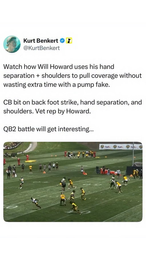 Will Howard could make the QB2 race in Pittsburgh interesting 👀

#nfl #football #steelers #qb #nflnews