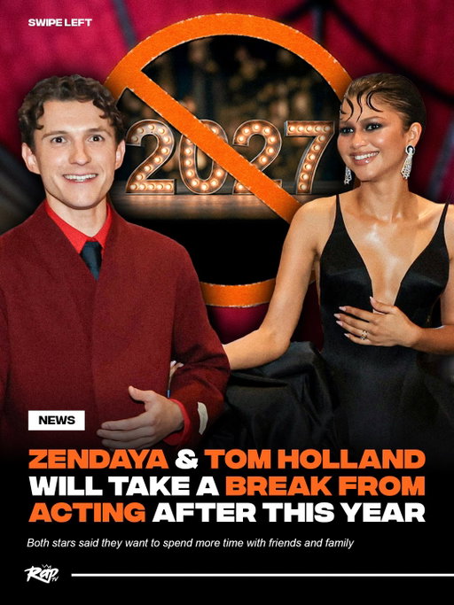 Zendaya and Tom Holland plan to step back from the spotlight after 2026‼️👀

Zendaya has 4 movies scheduled for this year, and she told Fandango that she plans to “disappear” and spend more time with friends and family.

Holland has 2 movies this year, and he told British GQ that he wants to take “more time off” in 2027. In a previous interview with People, he also mentioned wanting to focus on starting a family ❤️

The couple have officially been dating since 2021, and married earlier this year.