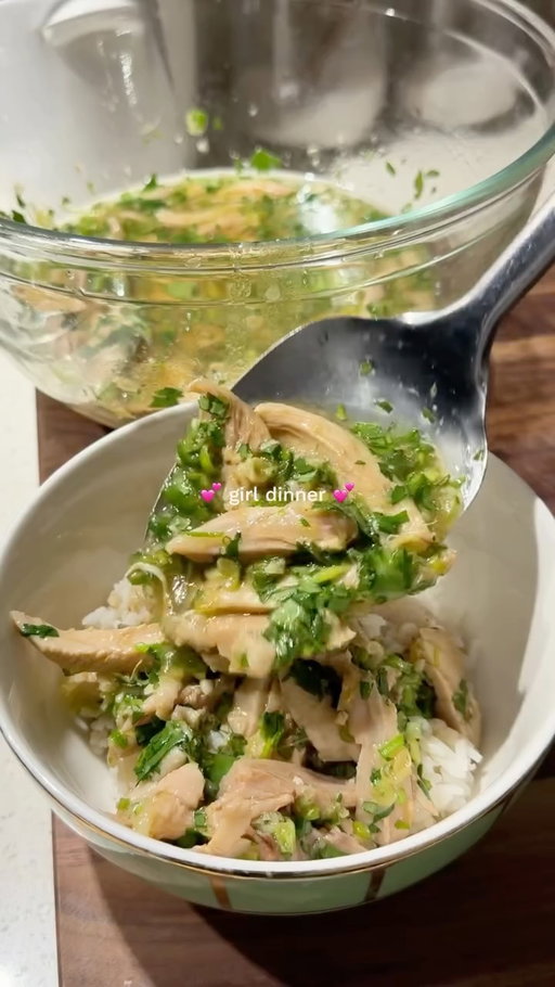 Steamed Chicken with Ginger Spring Onion Sauce 姜葱白切鸡 🍗🫚🍚

By placing a small bowl upside down in the middle of your steaming dish, creates a vacuum that captures all the pure, liquid-gold chicken essence as it cooks. The secret for the richest, most flavourful sauce, and it makes prepping the chicken a breeze.

Chicken:
4 chicken drumsticks
4–5 slices fresh ginger
1 stalk spring onion, cut into batons

Sauce:
2 stalks spring onion, finely chopped
6 cloves garlic, finely diced
1 knob ginger, grated
1/2 tbsp salt
3 tbsp neutral oil
Chicken essence
2 tbsp light soy sauce
1.5 tbsp oyster sauce
1/2 tbsp sugar
1/4 cup fresh coriander, finely chopped

1.Place a small bowl upside down in the center of a larger, curved heat-proof bowl. Arrange chicken around the inverted bowl. Scatter the ginger slices and spring onion batons over the top.

2. Steam chicken for 20–25 minutes. 

3. While chicken is steaming, combine finely chopped spring onion, diced garlic, grated ginger, and salt in a heatproof bowl. 

4. Heat oil in a small pot until lightly smoking & pour over aromatics.

5. Once chicken is cooked, remove the drumsticks and let it rest. Gently lift the inverted bowl to reveal all the captured, concentrated chicken essence.

6. Combine chicken essence with aromatic mixture. Stir in light soy sauce, oyster sauce, and sugar. Taste and adjust the seasoning if needed!

7. Thinly slice steamed drumsticks and add to the sauce. Toss in the finely chopped coriander, and serve with rice.

#girldinner #steamedchicken #easydinners #easydinnerrecipes #asiancooking