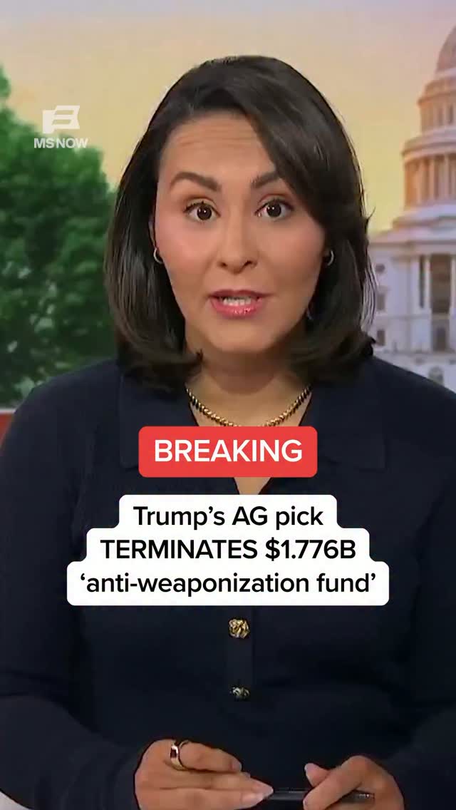 BREAKING: Acting Attorney General Todd Blanche issued a late-night order that terminated President Trump’s $1.776B so-called “anti-weaponization” fund and clarified the tax immunity for Trump and his family. MS NOW’s @alivitali has the latest.

#news 
#politics