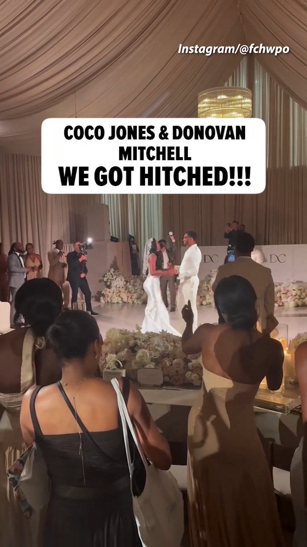Wedding bells are ringing for Donovan Mitchell and Coco Jones. The Cavaliers star and Grammy-winning R&B singer are officially husband and wife!

The couple tied the knot Saturday surrounded by family and friends and the first photos and videos show the reception was one unforgettable party. ❤️💍

🎥: Instagram/ @fchwpo