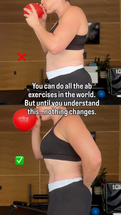 You can do every “core” exercise on the planet… but if you want a flatter tummy (and stronger core!!), you need to read this. 

Side note: Power Builder went live in both apps today! New or returning? Comment POWER5 and get started for $5! 

🎈Grab a balloon, and test yourself. When you blow into the balloon, does your breath…

❌ push belly out?
❌ Pressure goes down? 

Almost every woman I’ve ever worked with at first does backwards breathing. This is from years of sucking in trying to fit our stupid cultural “norms” for women.

Here is the magic fix. Watch yourself in a mirror. 

1️⃣Inhale down into your ribs/overflow into belly
2️⃣Blow into balloon, and gently draw belly button in (toward spine) and up (toward heart) 

This breathing is what makes an exercise diastasis recti “safe” and prolapse “safe.”
 

That one shift can completely change how your core exercises feel—and how effective they become.

‼️flash sale ends tomorrow! Come do the Power Builder 6-Week Challenge for $5!! Comment POWER5! 

#diastasisrecti #prolapse #coreexercises