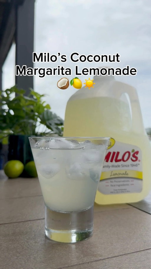 We’re kicking off our #NationalLemonadeMonth weekly recipe series with something special — introducing the Milo’s Coconut Margarita Lemonade. 🥥 The perfect batch cocktail for your next summer gathering!

Here’s what you’ll need:
🍋 1 gallon Milo’s Lemonade (remove 5 cups)
🥥 750ml coconut tequila
🍊 1 cup triple sec
🍋‍🟩 ½ cup lime juice

Mix it all together, pour over ice, and enjoy with your favorite people! ☀️ Save this one — you’re going to want it all month long!
.
.
#DrinkMilos #Milos #Lemonade #CoconutMargarita