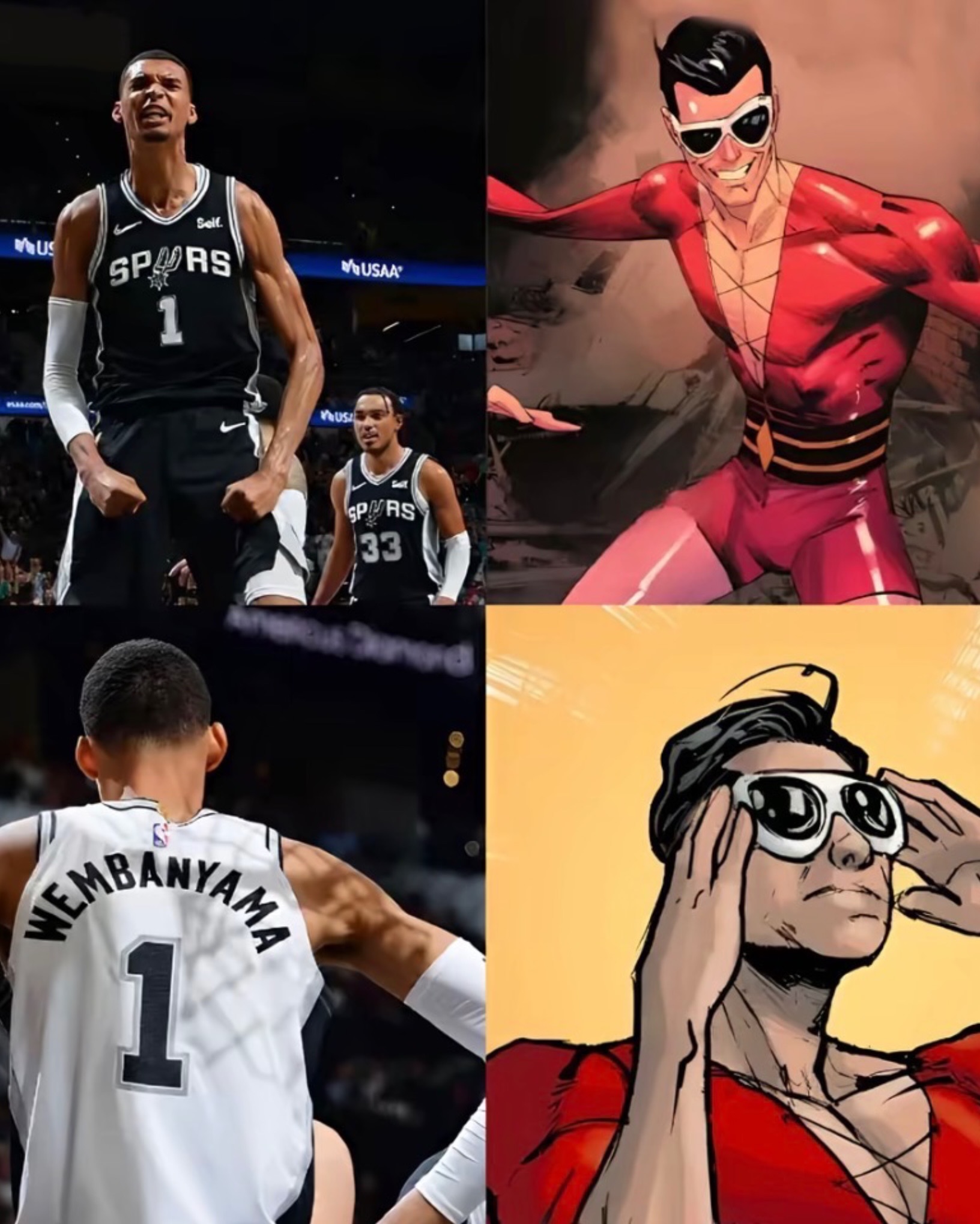 NBA players & Superhero Comparisons 🔥

Victor Wembanyama as Plastic Man might be the most fitting comparison of them all. His impossible length, flexibility, body control, and ability to finish from angles that shouldn’t exist make him feel like he’s stretching across the court. Kyrie Irving as Nightcrawler is just as perfect—his impossible handles, creativity, and ability to slip through defenders make it look like he’s teleporting every possession. Shaquille O’Neal’s overwhelming power made him the NBA’s Hulk, Stephen Curry’s unmatched shooting precision makes him Green Arrow, and Nikola Jokić’s unpredictable basketball genius fits The Joker better than anyone.

Anthony Edwards embodies Ant-Man, Trae Young mirrors Iceman, Donovan Mitchell fits Miles Morales, Jayson Tatum resembles Green Lantern, and Kobe Bryant will always represent Black Panther. Every generation has players whose games feel straight out of a comic book, but Wembanyama stands apart because there has never been a player built like him. His combination of size, mobility, and skill makes Plastic Man feel like the perfect comparison—and his story is only getting started 🦸🏀🔥