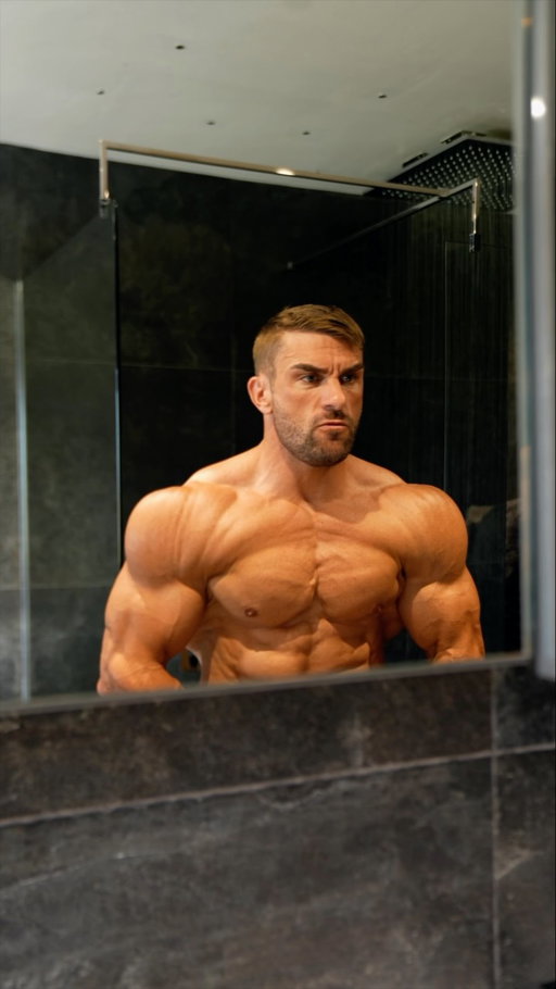 Morning routine (post fasted cardio) complete. ✔️

Shower. Skincare. Teeth brushed. Gym kit on.…. Calm before the storm …. Leg Day! 

@gymshark 🦈
