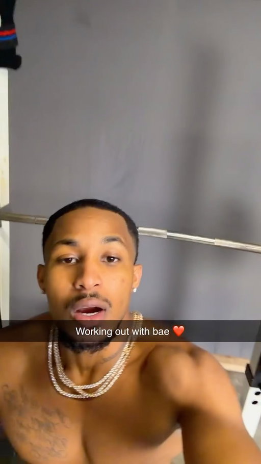 working out with bae ❤️❤️❤️
