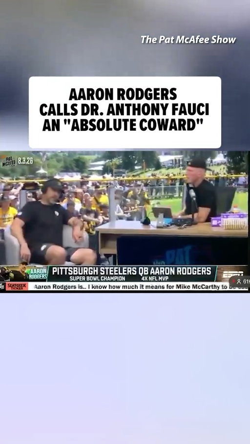 Think again if you envisioned a controversy-free final season for Aaron Rodgers ... 'cause the 4x NFL MVP just destroyed Dr. Anthony Fauci on live TV!

🎥: The Pat McAfee Show