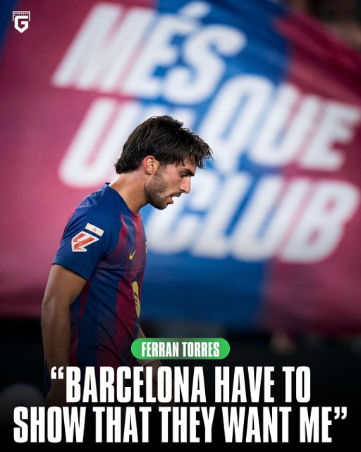 Ferran Torres speaks more about his situation to Sportico: 

“What does Barça have to do? Show that they really wnat me, that they’ve come to negotiate...”

 “In the end, it’s all about talking” 😳

“PSG interest? Being wanted by these teams is good. I have a contract with Barcelona.”

“It’s true that in football you never know what might happen, but the good thing is that since I have a contract, I can wait and decide on my own” 😅

Barcelona fans have not taken Ferran Torres’ words lightly, prompting them to resurface the iconic Johan Cruyff quote:

“If you have second thoughts on playing for Barcelona, you are no longer of service to us.”