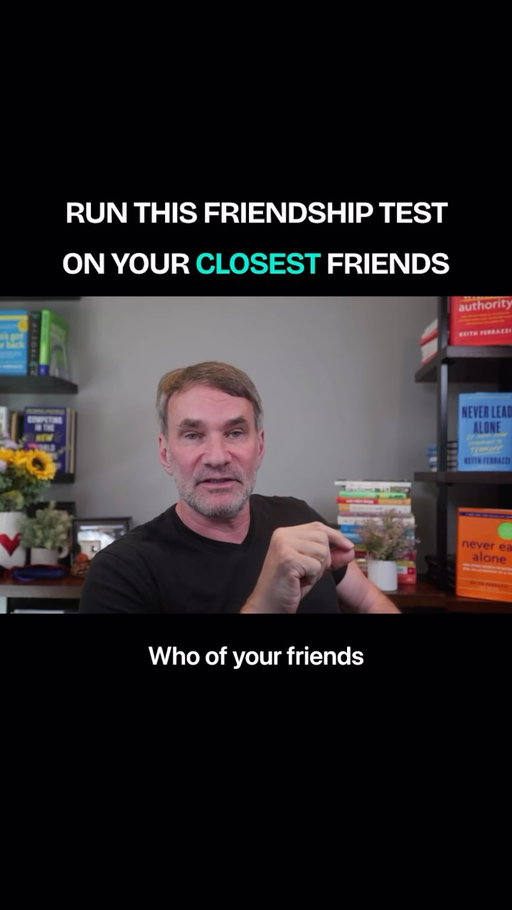 Share this with that friend who makes you better.

Most friendships stay at the surface. The rare ones tell you the truth even when you don’t want to hear it, hold you accountable, and look for ways to serve you when you’re not even in the room.

Those are the friendships that ground you and take you higher.

Follow me @keithferrazzi for more.

#friendship #relationships #accountability #personalgrowth #leadership