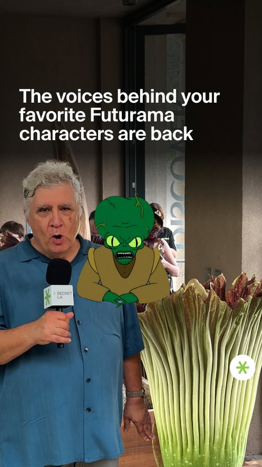 The voices behind some of animation's most iconic characters are back.🎙️✨

We sat down with @futurama showrunner and head writer David X. Cohen alongside legendary voice actors @maurice_lamarche and @phillamarr to talk about the show's return, the art of voice acting, and the new season—which even features the Huntington's famous corpse flower.

After first premiering in 1999, Futurama is back with brand-new episodes streaming today on @hulu.

📍@huntingtonlibrary

Who has your favorite Futurama voice? 👇

#popculture #mysecretla