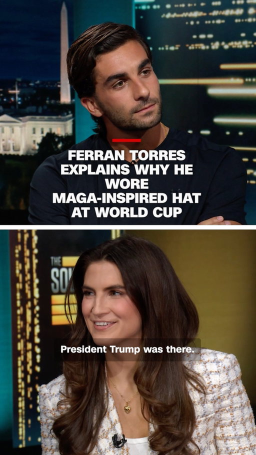 Spanish soccer star Ferran Torres tells CNN’s @kaitlancollins what it felt like to kick Spain’s game-winning goal in the World Cup and why he wore a MAGA-inspired “Make Spain Great Again” hat.