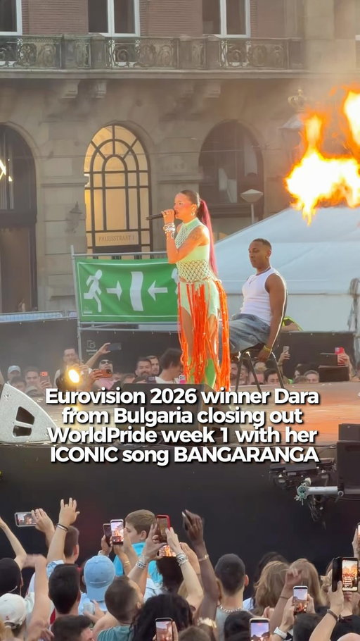 Yall WORLDPRIDE AMSTERDAM IS LIT!
@eurovision 2026 winner @darnadude from Bulgaria closing out week 1 at @worldpride2026 with her ICONIC song BANGARANGA.
#worldpride2026 #dara #amsterdampride