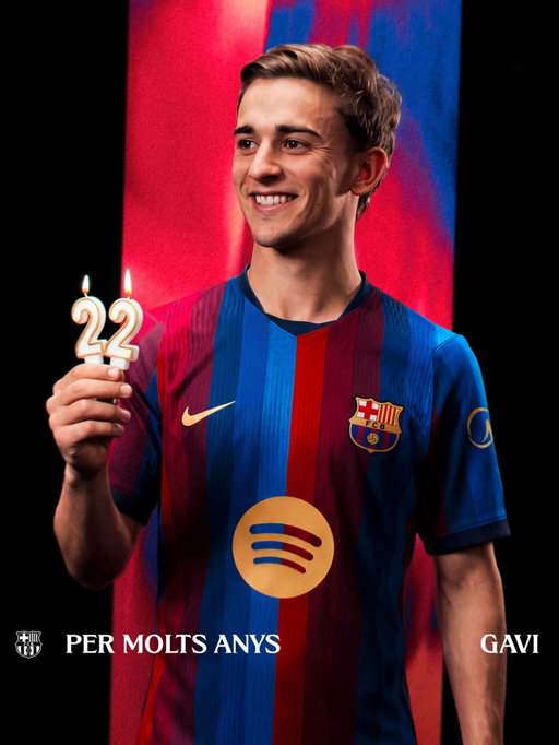Happy birthday, Gavi! 🎂
Per molts anys! 🥳
¡Feliz cumpleaños! 🎈