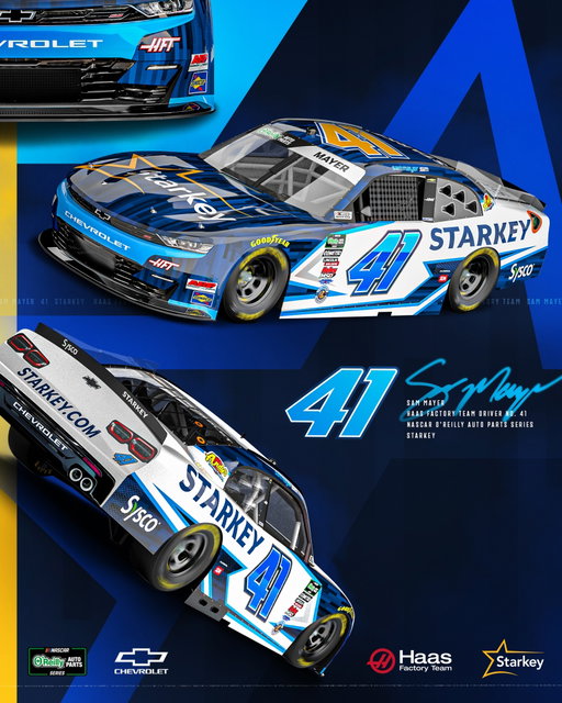 Hear better. Live better. Sam Mayer will feature the @starkeyhearing colors alongside the No. 41 as a primary sponsor for the rest of the 2026 season. 

#NASCAR | @starkeyhearing