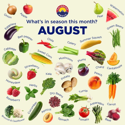 August is one of the best months to eat local. 🌽🍑🍅

Colorado farms are overflowing with fresh peaches, sweet corn, tomatoes, peppers, melons, green beans, cucumbers, strawberries, and so much more. Every Colorado Proud purchase helps support the producers, practices, and systems that keep food growing in Colorado.

Download the Colorado Proud Produce Calendar via 🔗 in bio