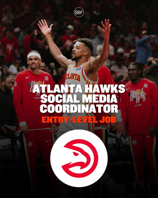 Your chance to break into NBA social media is NOW! 🚨

The Atlanta Hawks are hiring a Social Media Content Coordinator to create, capture, and publish content across their digital platforms.

Apply to this job now on our @sportsbusinessventures job board! This will close fast!

@atlhawks

#SportsJobs #AtlantaHawks #NBACareers #SocialMediaJobs #SportsMarketing