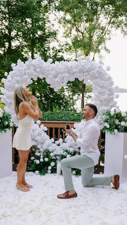 The most beautiful surprise of my life 💍🥹 

Vince and my best friends really pulled off the most perfect proposal a girl could dream of. We both cried tears of joy. The man of my dreams. I am so in love with you and so excited to be your wife 🥹 

You and me forever baby ❤️ 
#proposal #wedding #romance #engagement