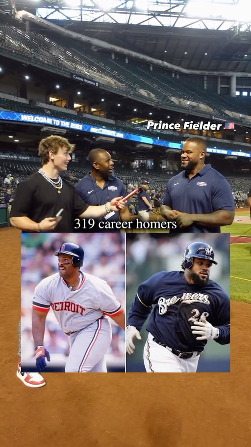 So many homers between these guys⚾️🐐 It’s so cool seeing former MLB players popping out to different baseball events once they’ve retired from playing🔥 All these guys were at the MLB draft combine coaching the next generation💯 Prince Fielder having the same number of homers as his Dad is WILD and Raul Ibañez being from Miami and having 305 homers is also crazy😂 Do you guys think playoff homers should count towards career totals?👀 #legend #history #baseball #mlb #homerun