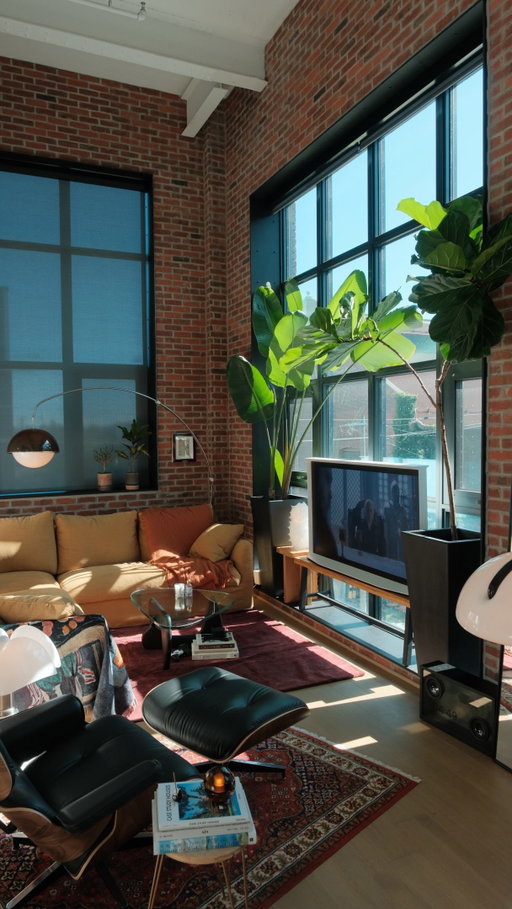 welcome to my loft
•
•
#interiordesign #apartmentdecor #homedecor #homeinspo #homebody
•
•
mid-century modern | toronto interior | brick loft living | warm light | lived-in spaces | hard loft | tall ceilings | large windows | natural light | vintage furniture | statement lighting | plants | architectural details | open living | modern apartment | home atmosphere | interior styling | design focused | quiet spaces