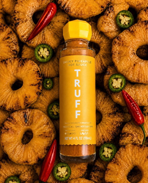 Officially introducing Smoky Pineapple 🍍🔥

Tropical, smoky, and just enough heat to keep you honest 🍍🔥

Made with real pineapple, chipotle peppers, habanada peppers, and infused with black winter truffle. 

Drizzle it on barbecued chicken, grilled fish, tacos, shrimp skewers, and anything else coming off the grill this summer.

Available now @wholefoods.