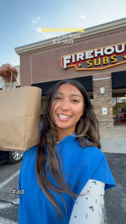 #FirehouseSubsPartner Long shifts call for easy wins.  After a 12-hour day, the last thing I want to do is figure out dinner. I grabbed @FirehouseSubs new Smokin’ Honey Chicken Melt on my drive home. It was the perfect quick, satisfying meal to end a long day and exactly what I needed after being on my feet all day. #AfterShiftRoutine #DinnerOnTheGo #SmokinHoneyChickenMelt #Ad