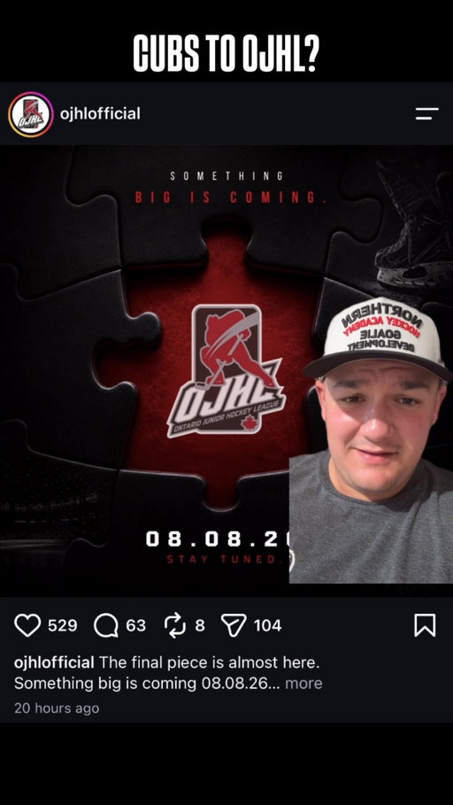 Is this what we think it is? Could the Cubs be heading to the #OJHL ?👀👀👀