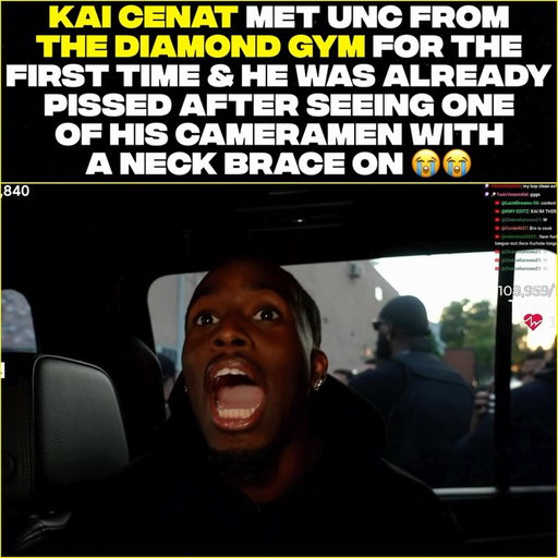#KaiCenat met Unc from the Diamond Gym for the first time & he was already pissed after seeing one of his cameramen with a neck brace on 😭😭! #Viral #Explore #Explorepage #Trending