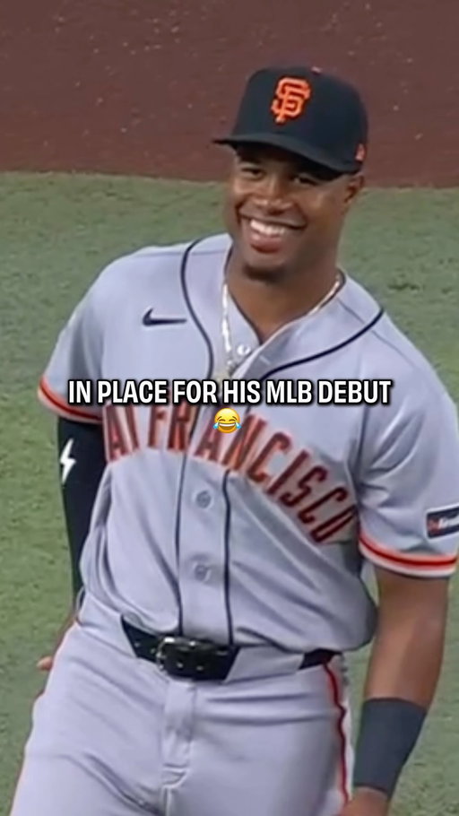 Making sure he is in the EXACT right spot for his #MLB debut 😆