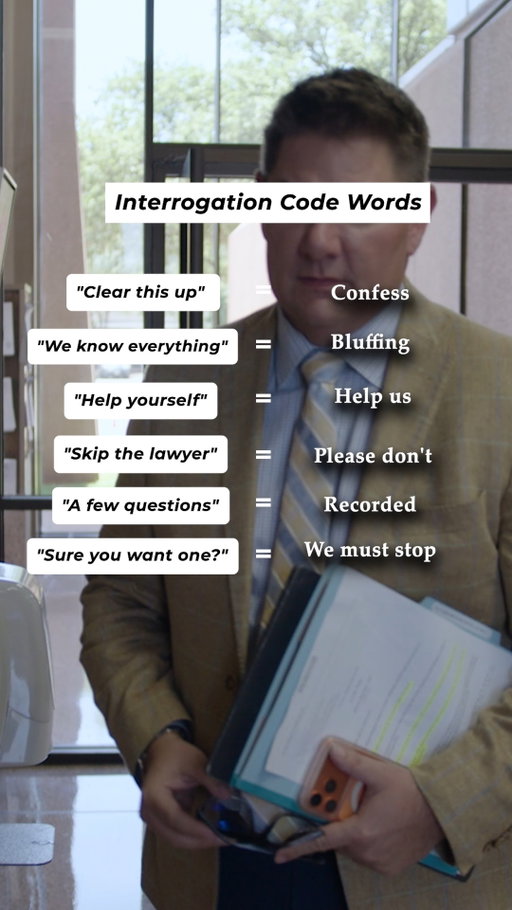 Interrogation rooms have their own language. Phrases that sound casual can have serious legal consequences. If you're being questioned, remember: you don't have to explain, argue, or convince anyone.

Clearly ask for a lawyer, then remain silent.

#CriminalDefense #KnowYourRights #PoliceInterrogation #MirandaRights #WestTexasCriminalDefense #TexasLaw #LorfingLaw #LegalEducation
