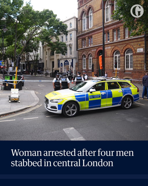 Four men were stabbed near Covent Garden in central London on Wednesday. Police have arrested a 47-year-old woman in connection with the attack.

Arriving on the scene, Metropolitan police officers found four men with stab wounds who were transported to a major trauma centre, according to the London Ambulance Service. The current condition of the victims has not been released.

A woman was arrested on suspicion of possession of an offensive weapon and assault, police said. Investigators believe the stabbing was a mental health-related incident. A pair of scissors were recovered at the scene.

Head to the link in bio to follow live updates.