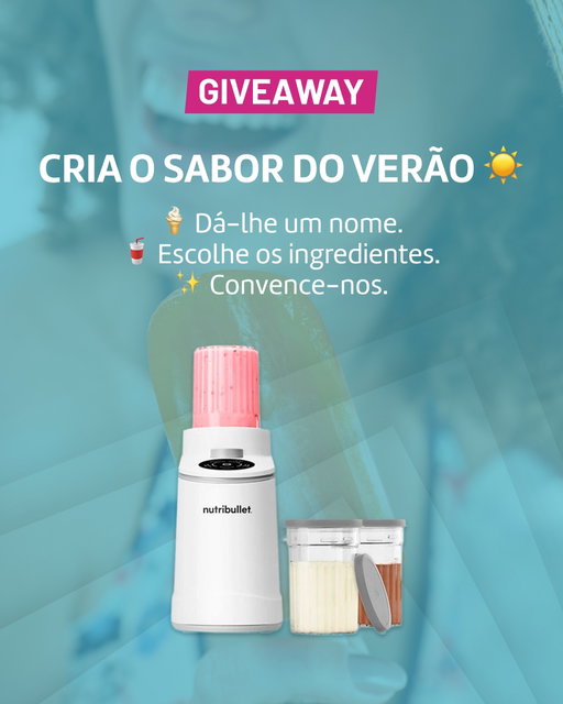 Há sabores que nunca se esquecem. Aqueles que nos fazem lembrar férias, dias de sol e os melhores momentos do verão.

Agora queremos conhecer o teu.
☀️ Cria o sabor do verão.

Temos para oferecer uma Máquina de Gelados Nutribullet* e uma Liquidificadora Nutribullet* para dares vida às tuas ideias mais refrescantes.

Como participar:
1️⃣ Segue a @radiopopular e a @nutribulletportugal no Instagram.
2️⃣ Diz-nos nos comentários qual seria o teu sabor do verão.
3️⃣ Dá-lhe um nome, escolhe os ingredientes e convence-nos porque toda a gente o ia querer provar.
4️⃣ Identifica duas pessoas com quem partilhavas esta criação.

📅 Podes participar até às 23h59 de 11 de agosto.
🏆 As duas participações mais criativas serão premiadas.

Boa sorte! Quem sabe o próximo sabor do verão pode nascer da tua imaginação. 🍦🥤☀️

*As duas participações mais criativas serão premiadas. A primeira poderá escolher um dos prémios e a segunda receberá o outro.