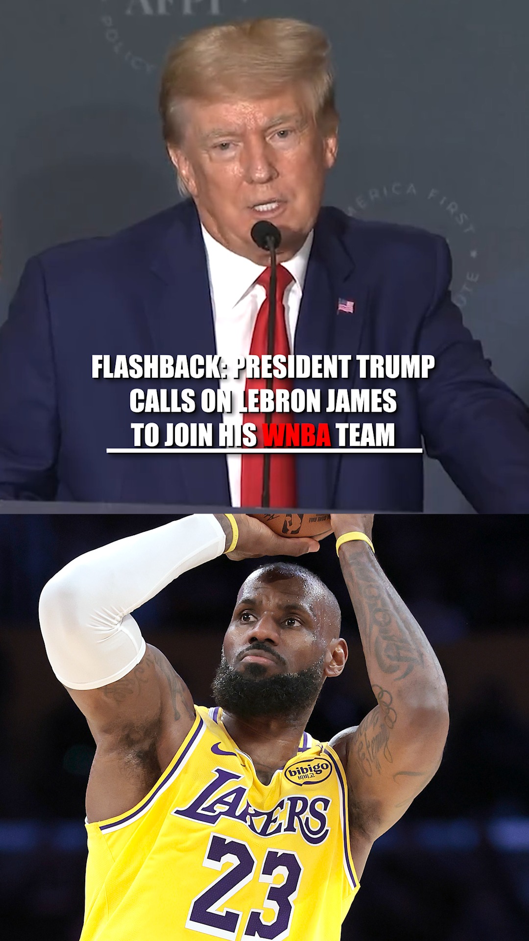 "If I coached in the WNBA, I'd ask LeBron, 'Do you have any desire to be a woman?'"

A 2022 video of President Trump is resurfacing online, showing him joking about recruiting LeBron James to his hypothetical WNBA team while discussing the growing scrutiny surrounding women's sports.

The clip is gaining renewed attention as the debate over transgender athletes competing in women's sports continues nationwide.